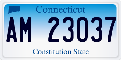 CT license plate AM23037