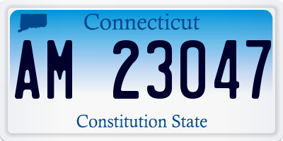 CT license plate AM23047