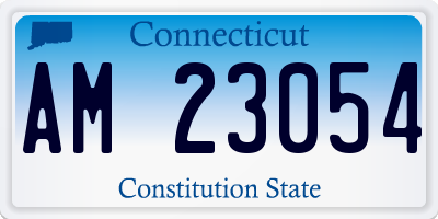 CT license plate AM23054