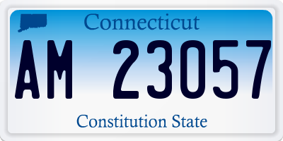 CT license plate AM23057