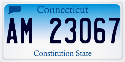 CT license plate AM23067