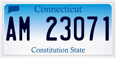 CT license plate AM23071