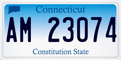 CT license plate AM23074