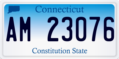 CT license plate AM23076