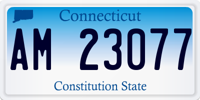 CT license plate AM23077
