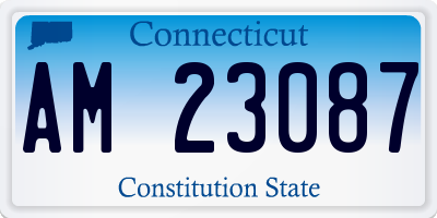 CT license plate AM23087