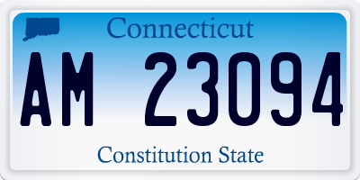 CT license plate AM23094