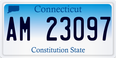CT license plate AM23097