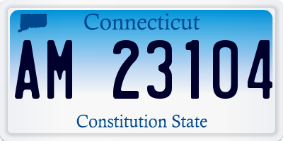 CT license plate AM23104