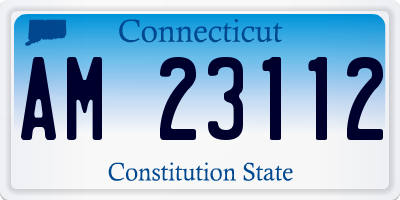 CT license plate AM23112