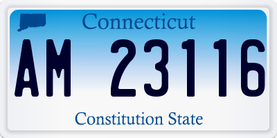 CT license plate AM23116