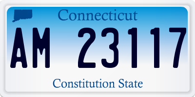 CT license plate AM23117