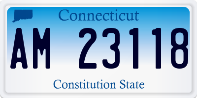 CT license plate AM23118