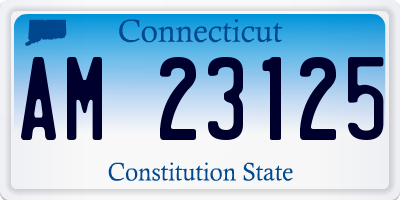 CT license plate AM23125