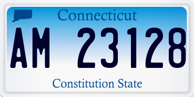 CT license plate AM23128