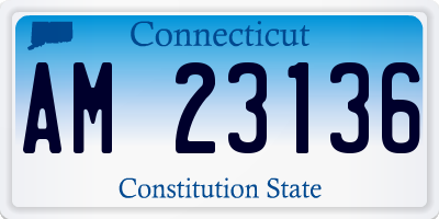 CT license plate AM23136