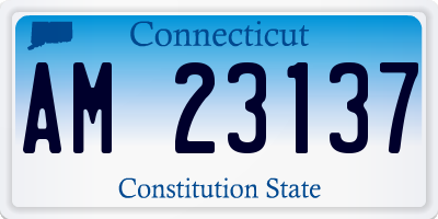 CT license plate AM23137