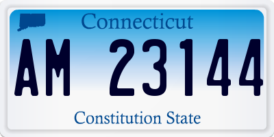 CT license plate AM23144