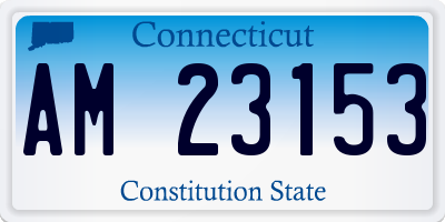 CT license plate AM23153