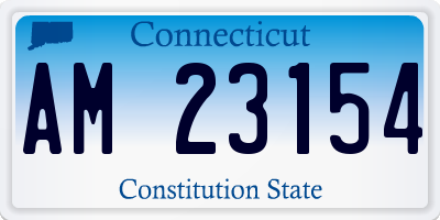 CT license plate AM23154
