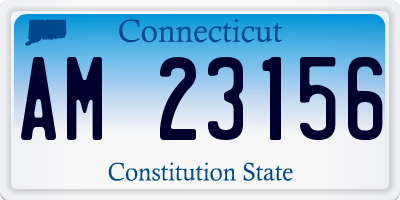 CT license plate AM23156