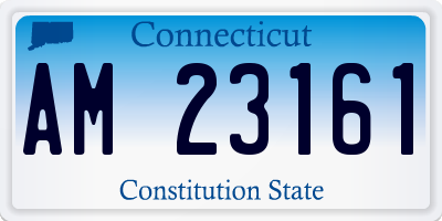 CT license plate AM23161