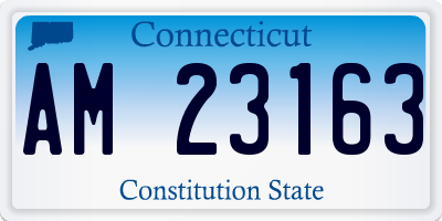CT license plate AM23163