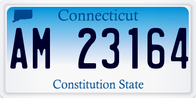 CT license plate AM23164