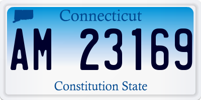 CT license plate AM23169