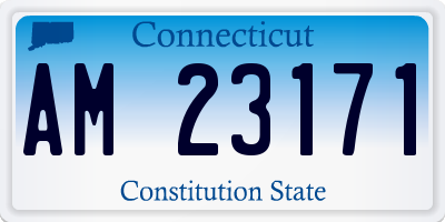 CT license plate AM23171