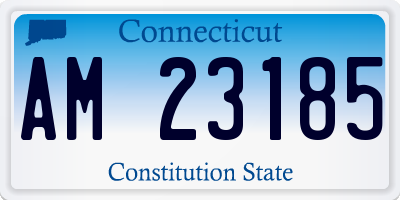 CT license plate AM23185