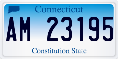 CT license plate AM23195