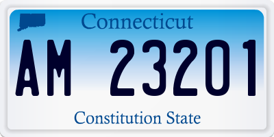 CT license plate AM23201