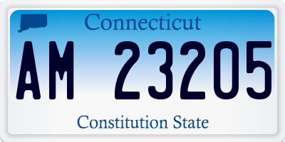 CT license plate AM23205