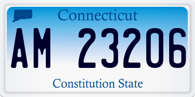 CT license plate AM23206