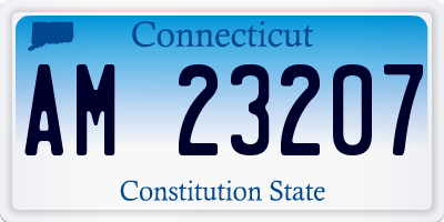 CT license plate AM23207