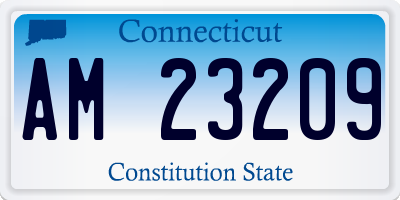 CT license plate AM23209