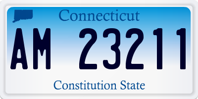 CT license plate AM23211