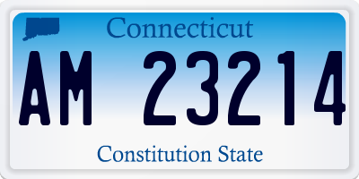 CT license plate AM23214