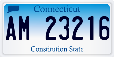 CT license plate AM23216