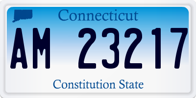 CT license plate AM23217
