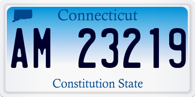 CT license plate AM23219