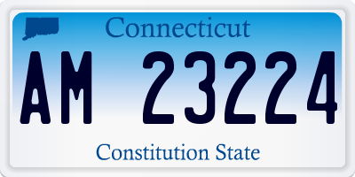 CT license plate AM23224