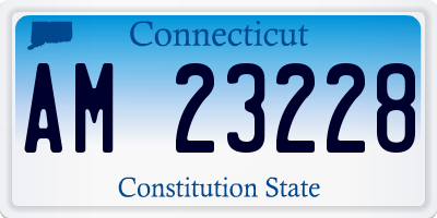 CT license plate AM23228