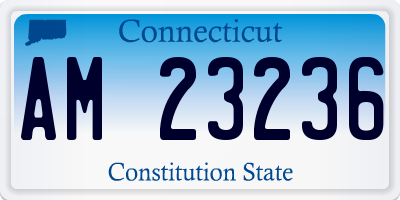 CT license plate AM23236