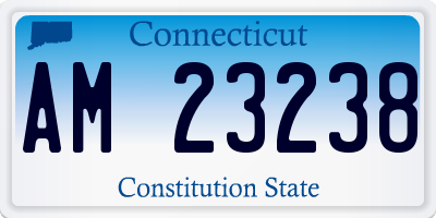 CT license plate AM23238