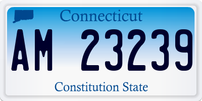 CT license plate AM23239