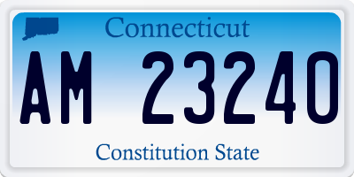 CT license plate AM23240