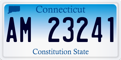 CT license plate AM23241