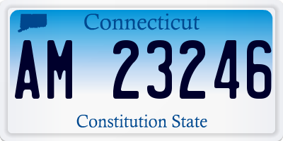 CT license plate AM23246